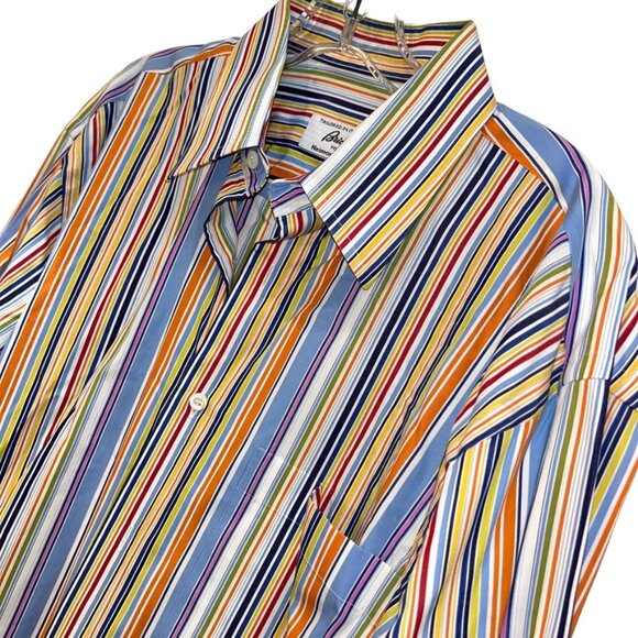 Brioni Neiman Marcus AS NEW CONDITION rainbow striped crisp mens shirt L… - Picture 3 of 3